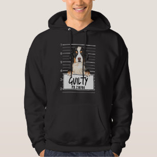 Bernese Mountain Dog Mugshot Guilty Dog Hoodie