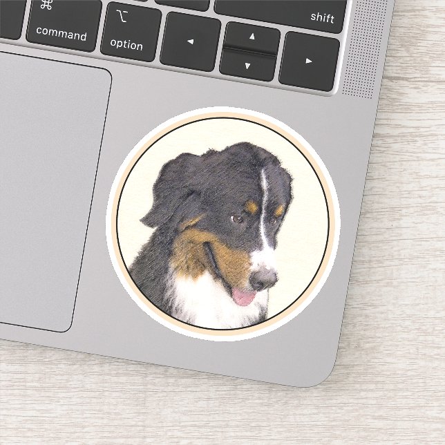 Bernese Mountain Dog Painting - Original Dog Art (Detail)