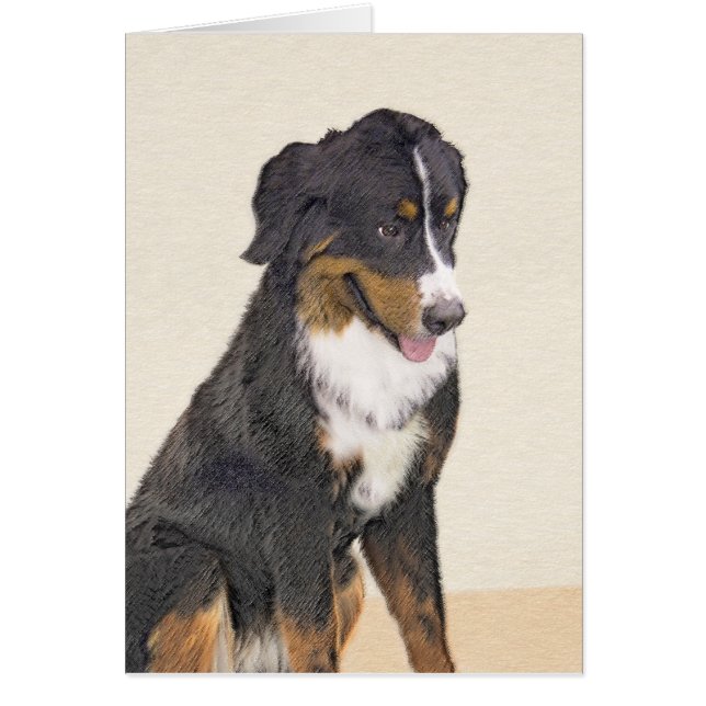 Bernese Mountain Dog Painting - Original Dog Art (Front)
