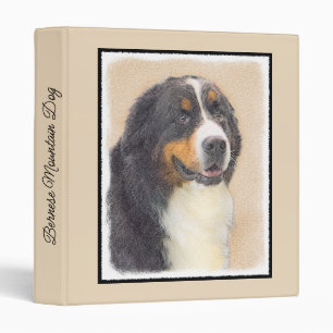 Bernese Mountain Dog Painting - Original Dog Art Binder