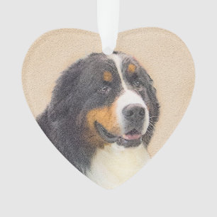 Bernese Mountain Dog Painting - Original Dog Art Ornament