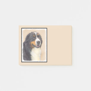 Bernese Mountain Dog Painting - Original Dog Art Post-it Notes