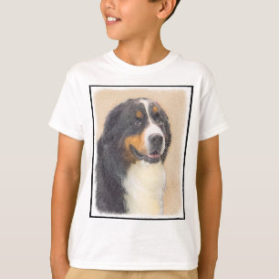 Bernese Mountain Dog Painting - Original Dog Art T-Shirt