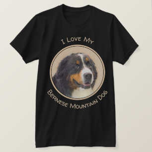 Bernese Mountain Dog Painting - Original Dog Art T-Shirt