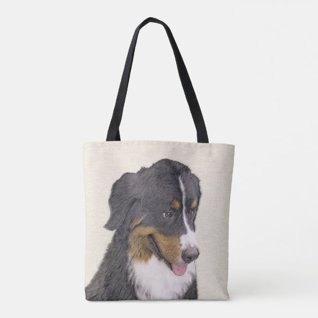 Bernese Mountain Dog Painting - Original Dog Art Tote Bag (Back)