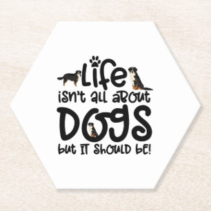Bernese Mountain Dog Paper Coaster