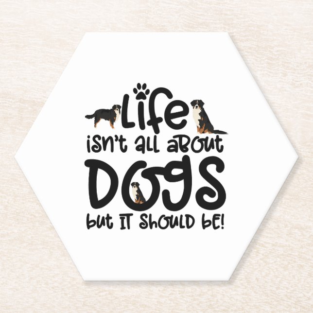 Bernese Mountain Dog Paper Coaster (Front)