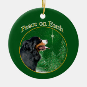 Bernese Mountain Dog Peace Ceramic Ornament