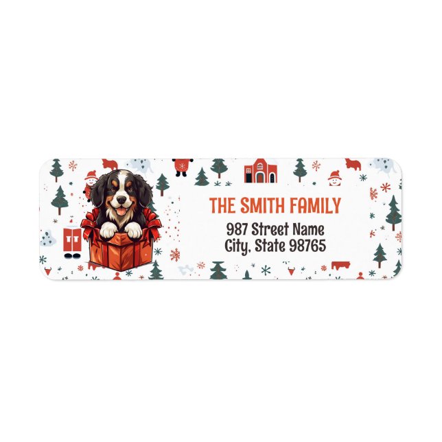 Bernese Mountain Dog Personalized Christmas (Front)