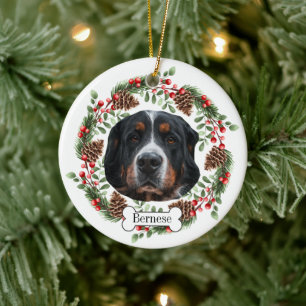 Bernese Mountain Dog  Personalized Pet Ornament