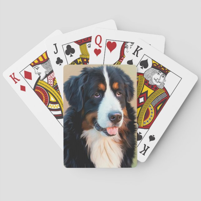 Bernese Mountain Dog Playing Cards (Back)