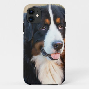 Bernese Mountain Dog Portrait iPhone 11 Case