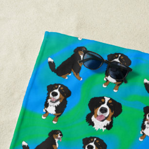 Bernese Mountain Dog Puppy Beach Towel