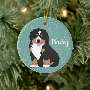 Bernese Mountain Dog Puppy  Ceramic Ornament