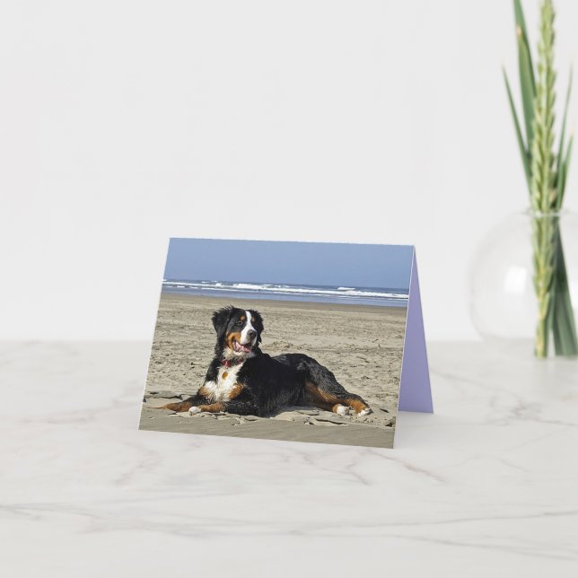 Bernese Mountain Dog Puppy Dog Note Card (Front)