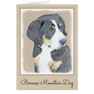 Bernese Mountain Dog Puppy Painting - Original Art