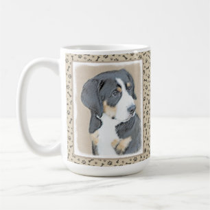Bernese Mountain Dog Puppy Painting - Original Art Coffee Mug