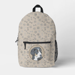 Bernese Mountain Dog Puppy Painting - Original Art Printed Backpack