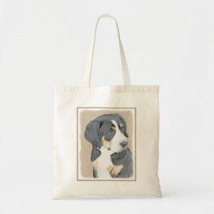 Bernese Mountain Dog Puppy Painting - Original Art Tote Bag