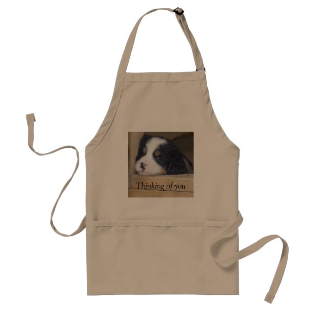 Bernese Mountain Dog Puppy -  Thinking of you Standard Apron (Front)