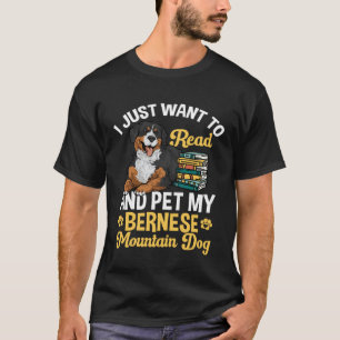 Bernese Mountain Dog Read Books T-Shirt