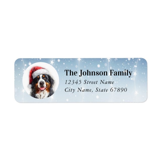 Bernese Mountain Dog Return Address Labels (Front)