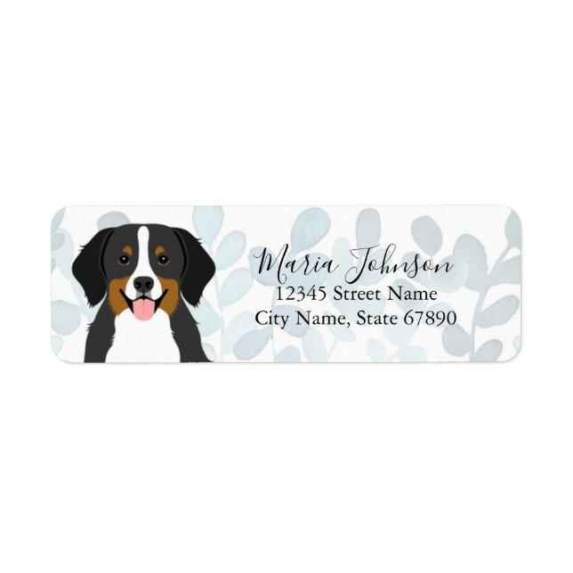 Bernese Mountain Dog Return Address Labels (Front)