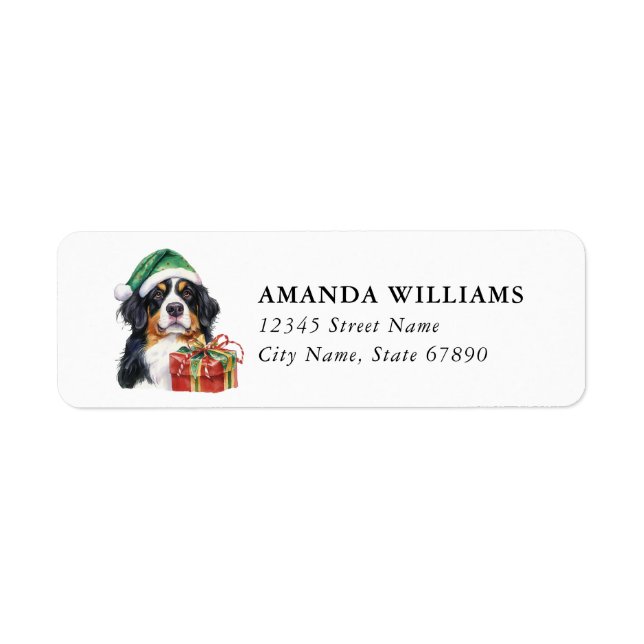 Bernese Mountain Dog Return Address Labels (Front)