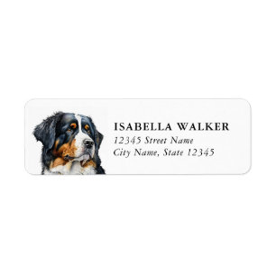 Bernese Mountain Dog Return Address Labels