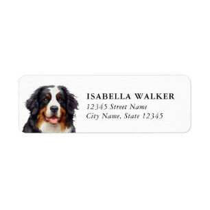 Bernese Mountain Dog Return Address Labels