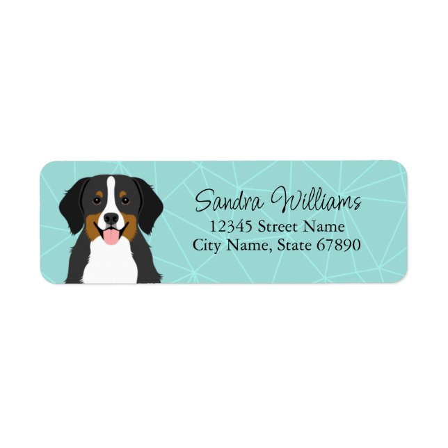 Bernese Mountain Dog Return Address Labels (Front)