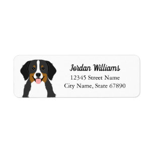 Bernese Mountain Dog Return Adresse Labels