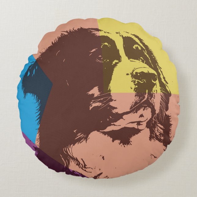 Bernese Mountain Dog   Round Pillow (Front)