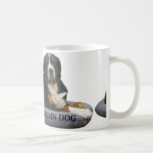 bernese mountain dog rust full laying love w pic.j coffee mug (Right)