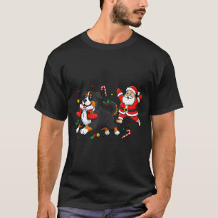 Bernese Mountain Dog Santa Claus Boots Christmas W T-Shirt