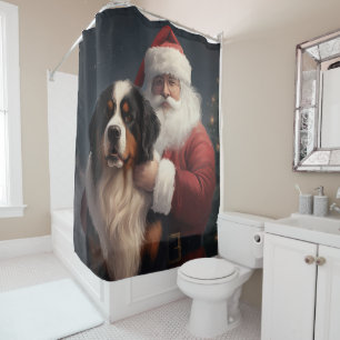 Bernese Mountain Dog Santa Claus Festive Christmas