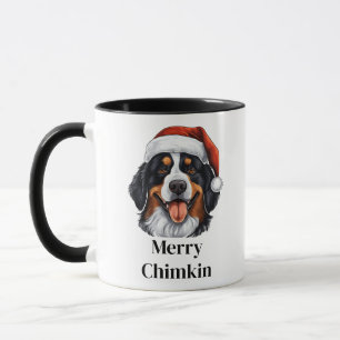 Bernese Mountain Dog Santa Hat Christmas Mug