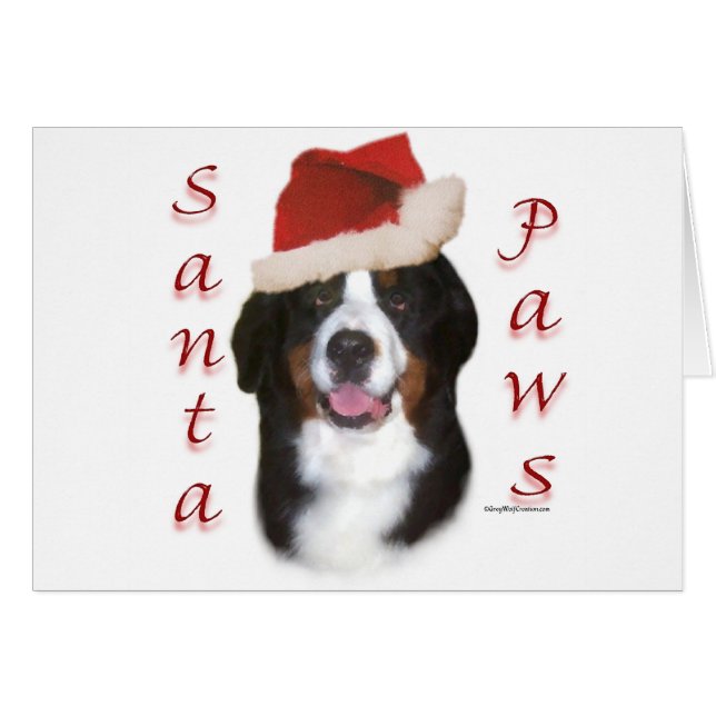Bernese Mountain Dog Santa Paws (Front Horizontal)