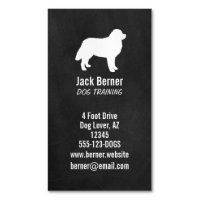 Bernese Mountain Dog Silhouette Chalkboard Style