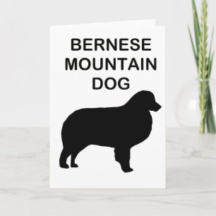 bernese mountain dog silhouette with name card