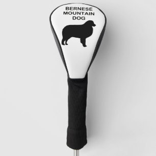 bernese mountain dog silhouette with name golf head cover