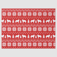 Bernese Mountain Dog Silhouettes Christmas Pattern