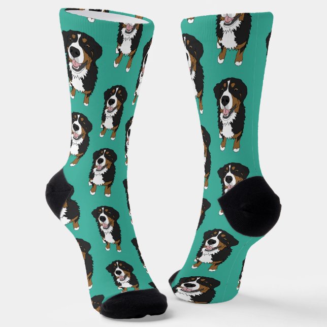 Bernese Mountain Dog Socks (Angled)