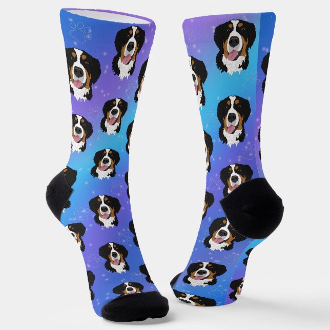 Bernese Mountain Dog  Socks (Angled)