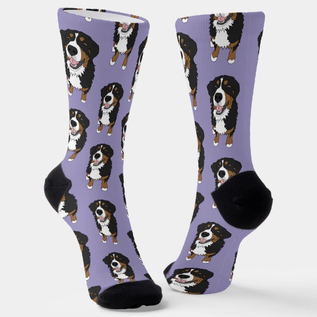 Bernese Mountain Dog  Socks (Angled)