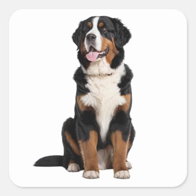 Bernese Mountain Dog  Square Sticker (Front)