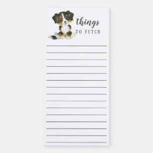 Bernese Mountain Dog Things to Fetch Magnetic Notepad