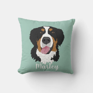Bernese Mountain Dog  Throw Pillow