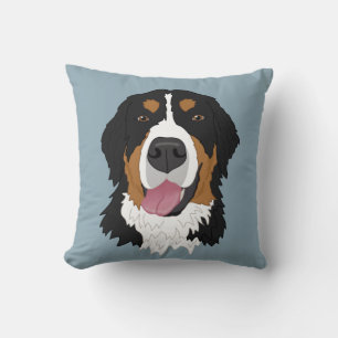 Bernese Mountain Dog Throw Pillow