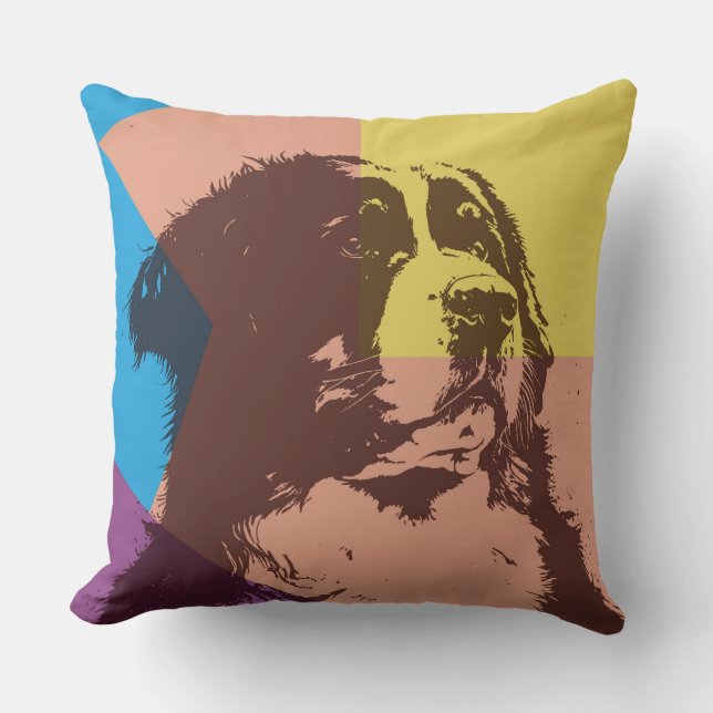 Bernese Mountain Dog  Throw Pillow (Front)